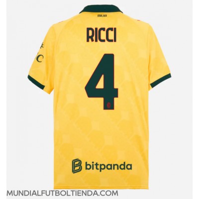 Camiseta AC Milan Samuele Ricci #4 Tercera Equipación Replica 2025-26 mangas cortas Camiseta AC Milan Samuele Ricci #4 Tercera Equipación Replica 2025-26 mangas cortas